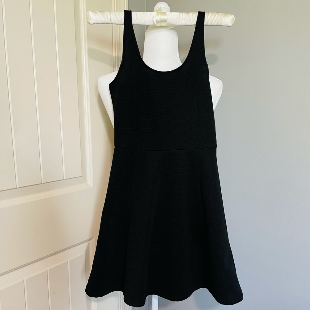 H&M Plain black dress with scooped neck